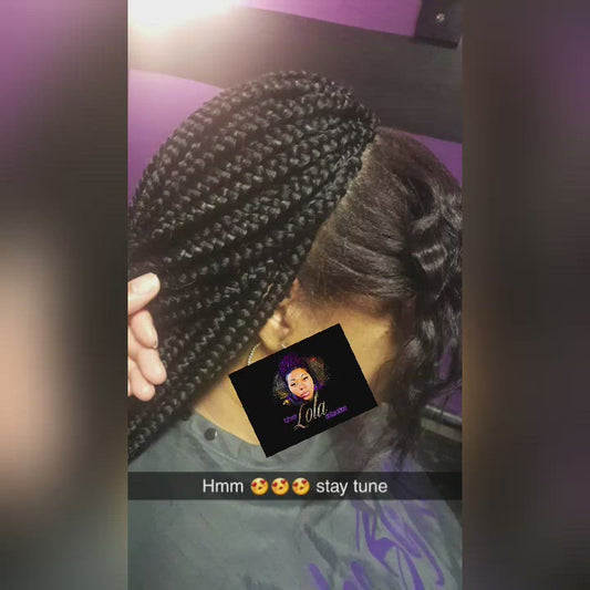 Medium Box Braids Half Wig